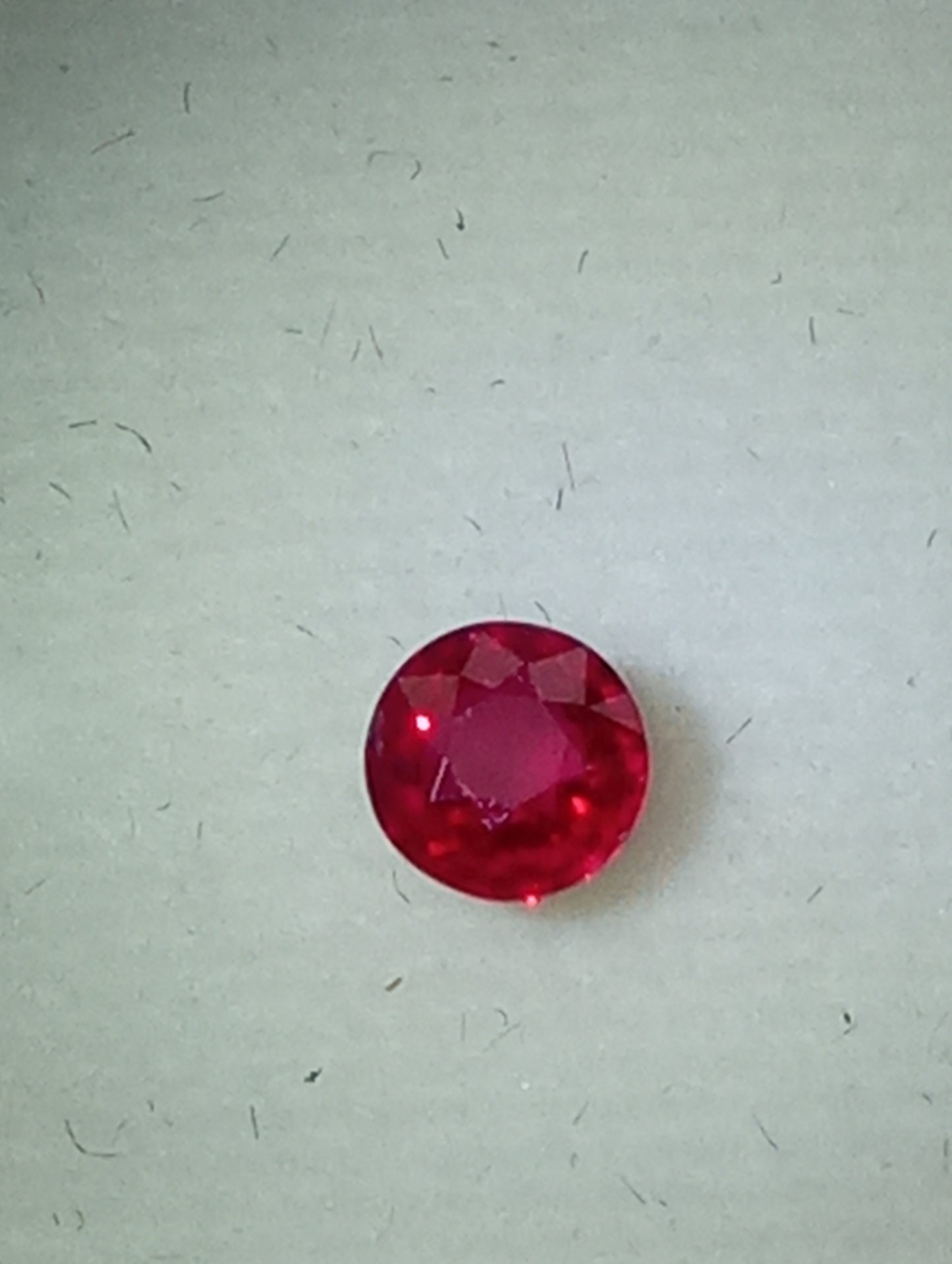 ruby gemstone Madagascar, AAAA, 4.4mm round cut, .36ct