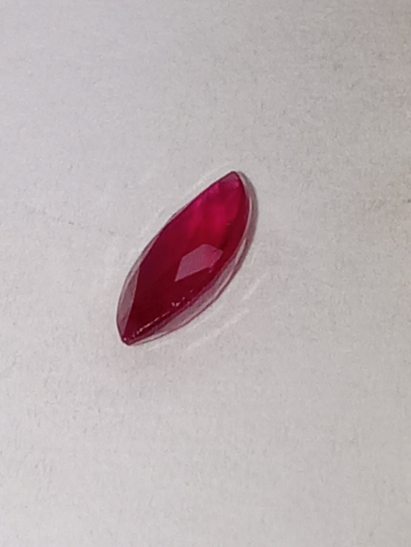 ruby gemstone Burma, 7mmx3.5mm marquise cut, .45ct