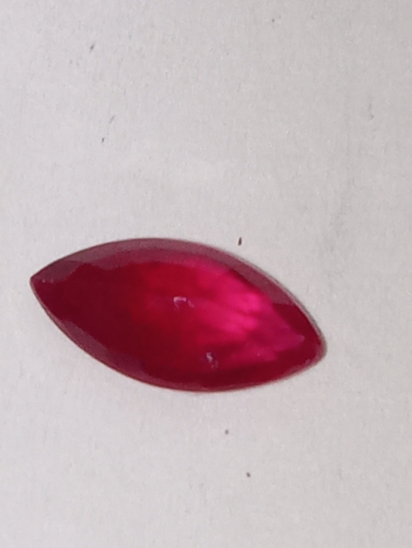 ruby gemstone Burma, 7mmx3.5mm marquise cut, .45ct