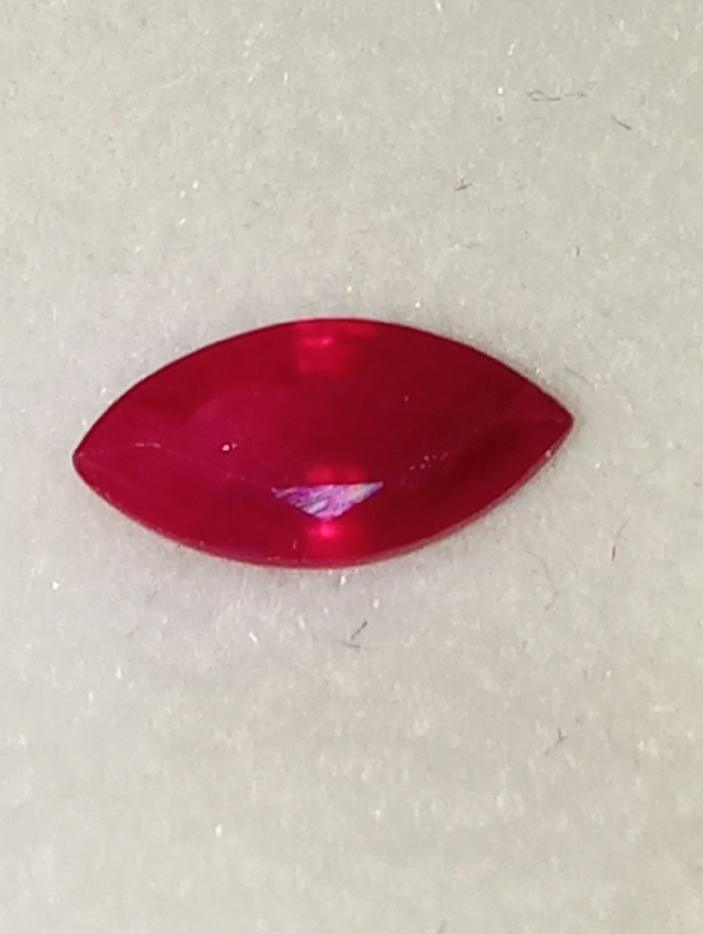 ruby gemstone Burma, 7mmx3.5mm marquise cut, .45ct