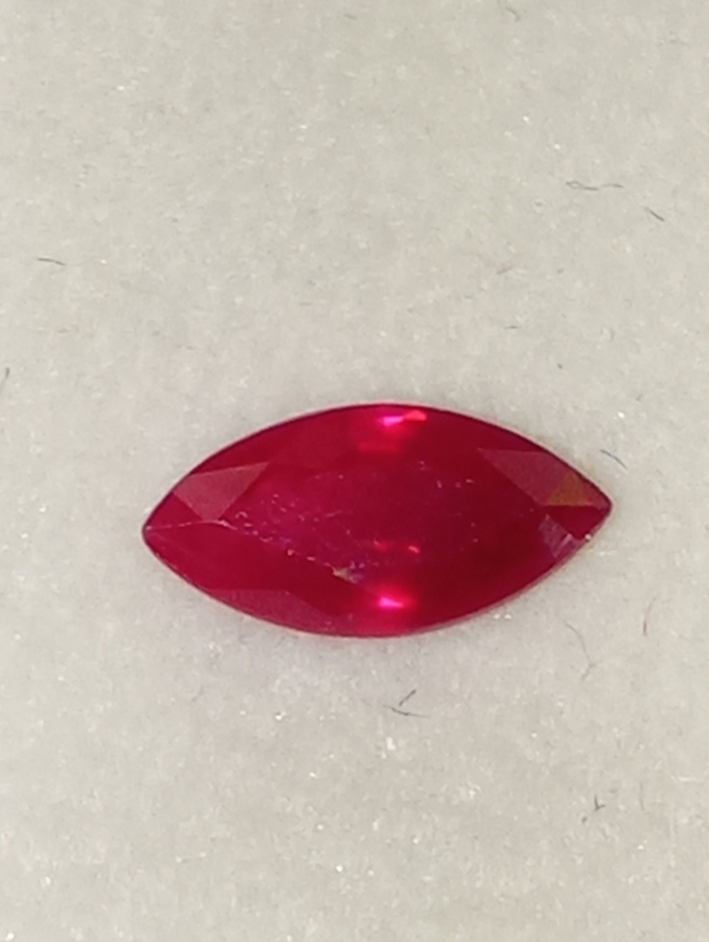 ruby gemstone Burma, 7mmx3.5mm marquise cut, .45ct