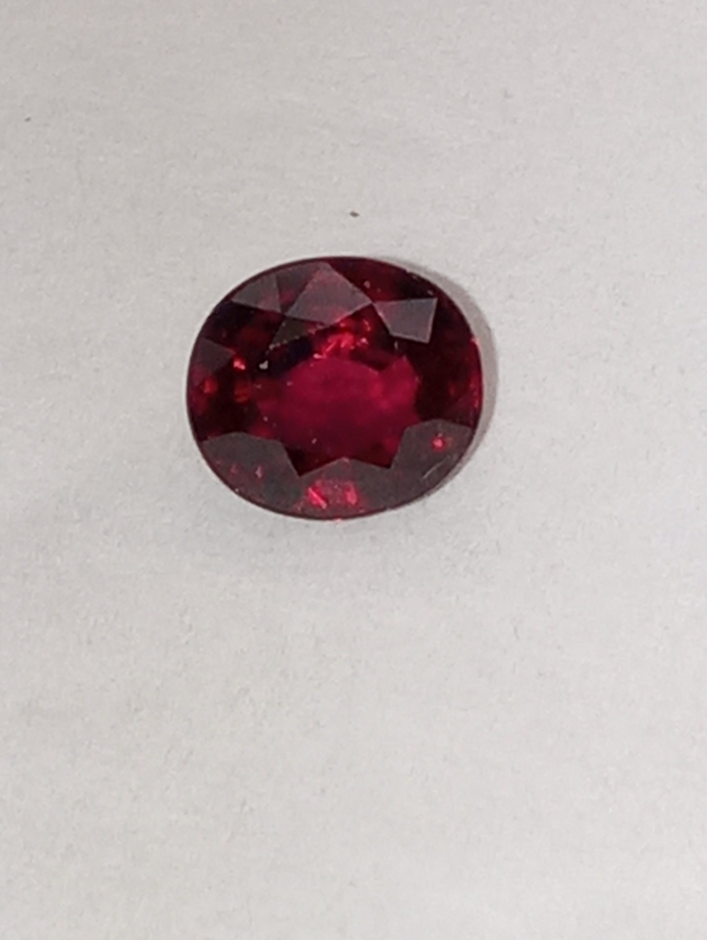 ruby gemstone Tanzanian, 6mmx5mm oval cut, 1.04ct