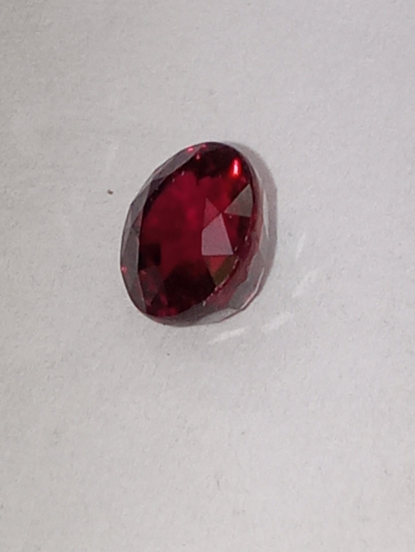 ruby gemstone Tanzanian, 6mmx5mm oval cut, 1.04ct