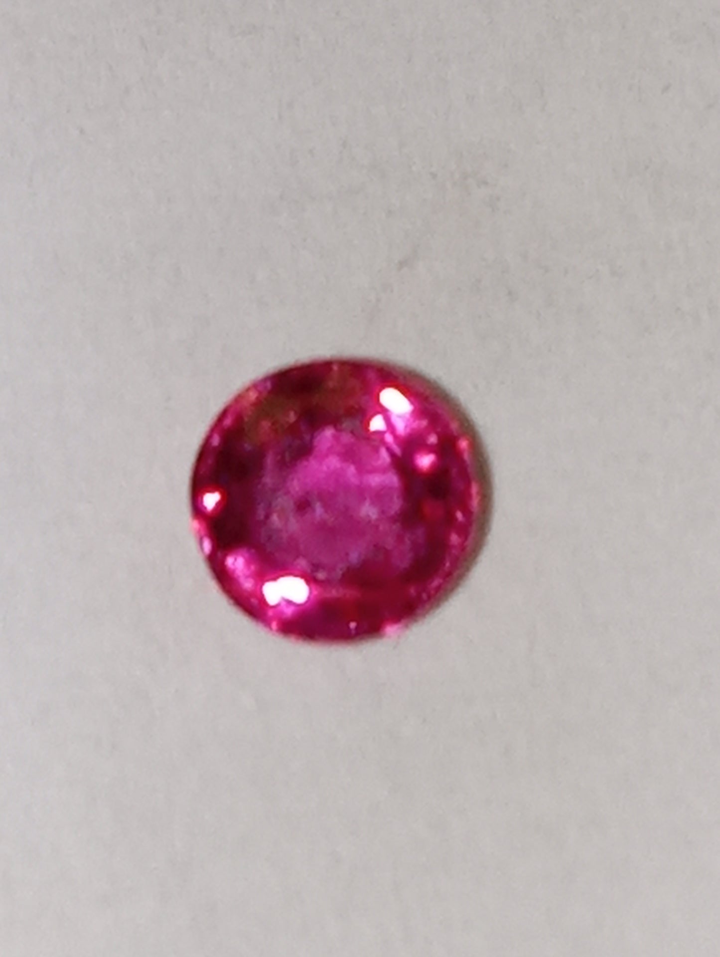 ruby gemstone Burma, 4.25mm round cut, .38ct