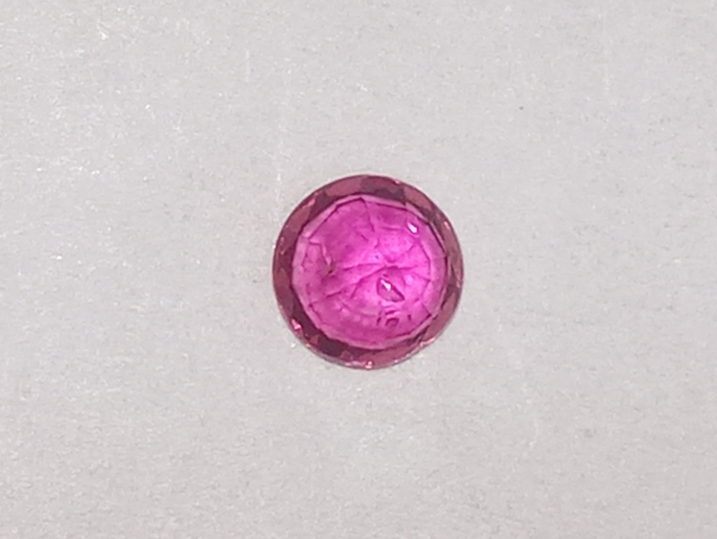 ruby gemstone Burma, 4.25mm round cut, .38ct