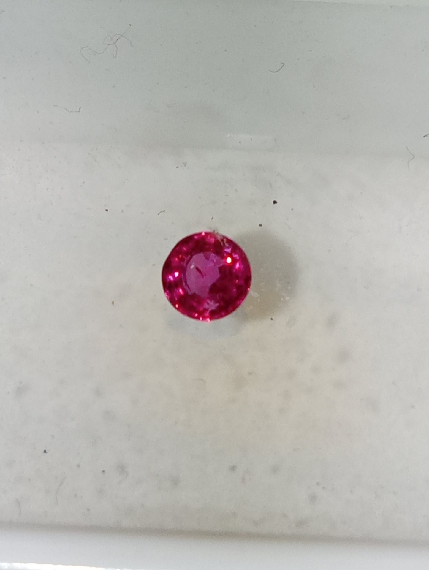 ruby gemstone Burma, 4.25mm round cut, .38ct