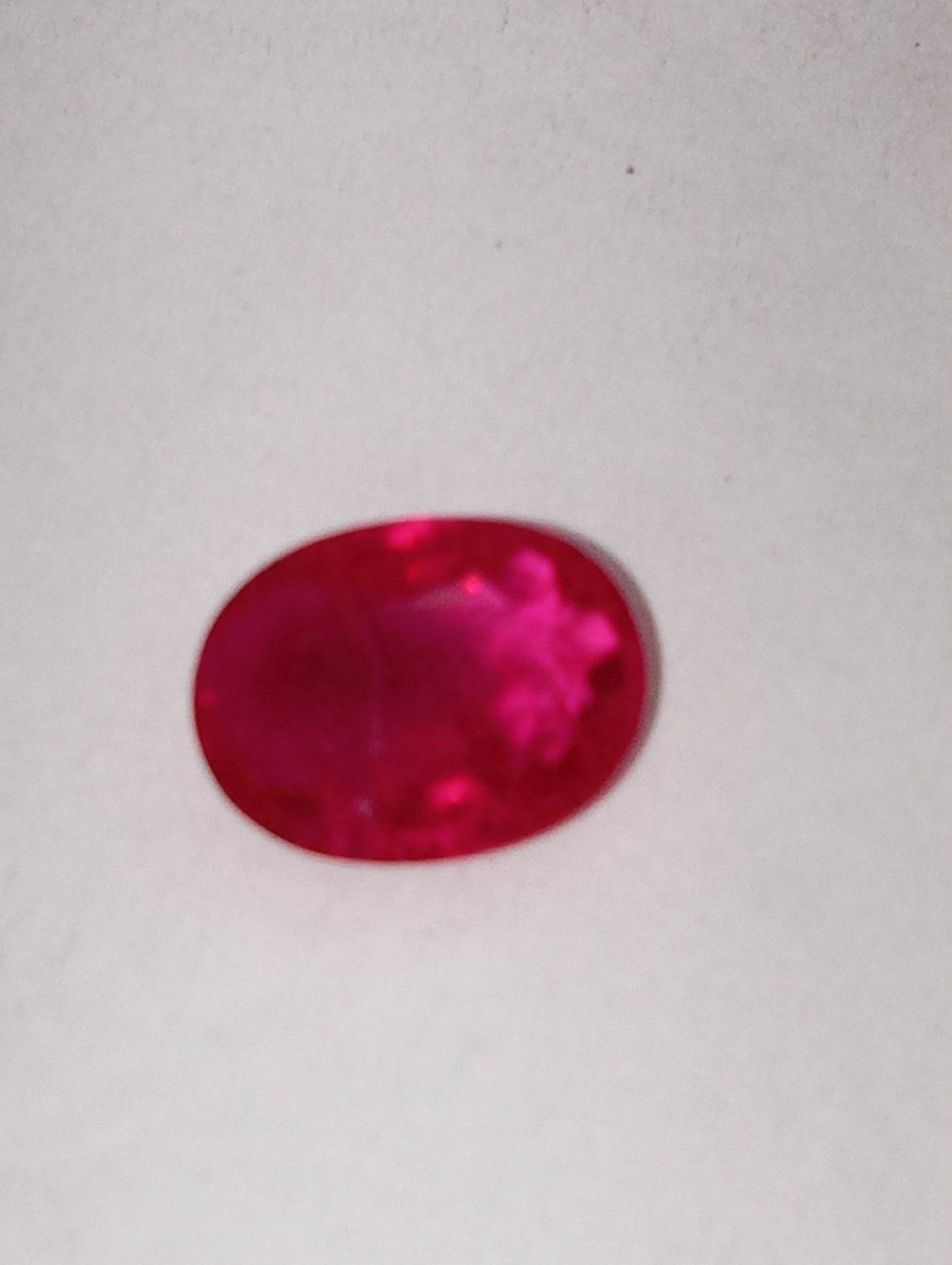 ruby gemstone, 7mmx5.25mm oval cut, 1.07ct