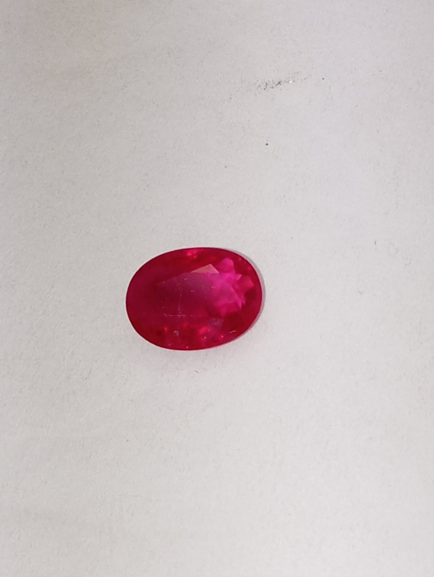 ruby gemstone, 7mmx5.25mm oval cut, 1.07ct