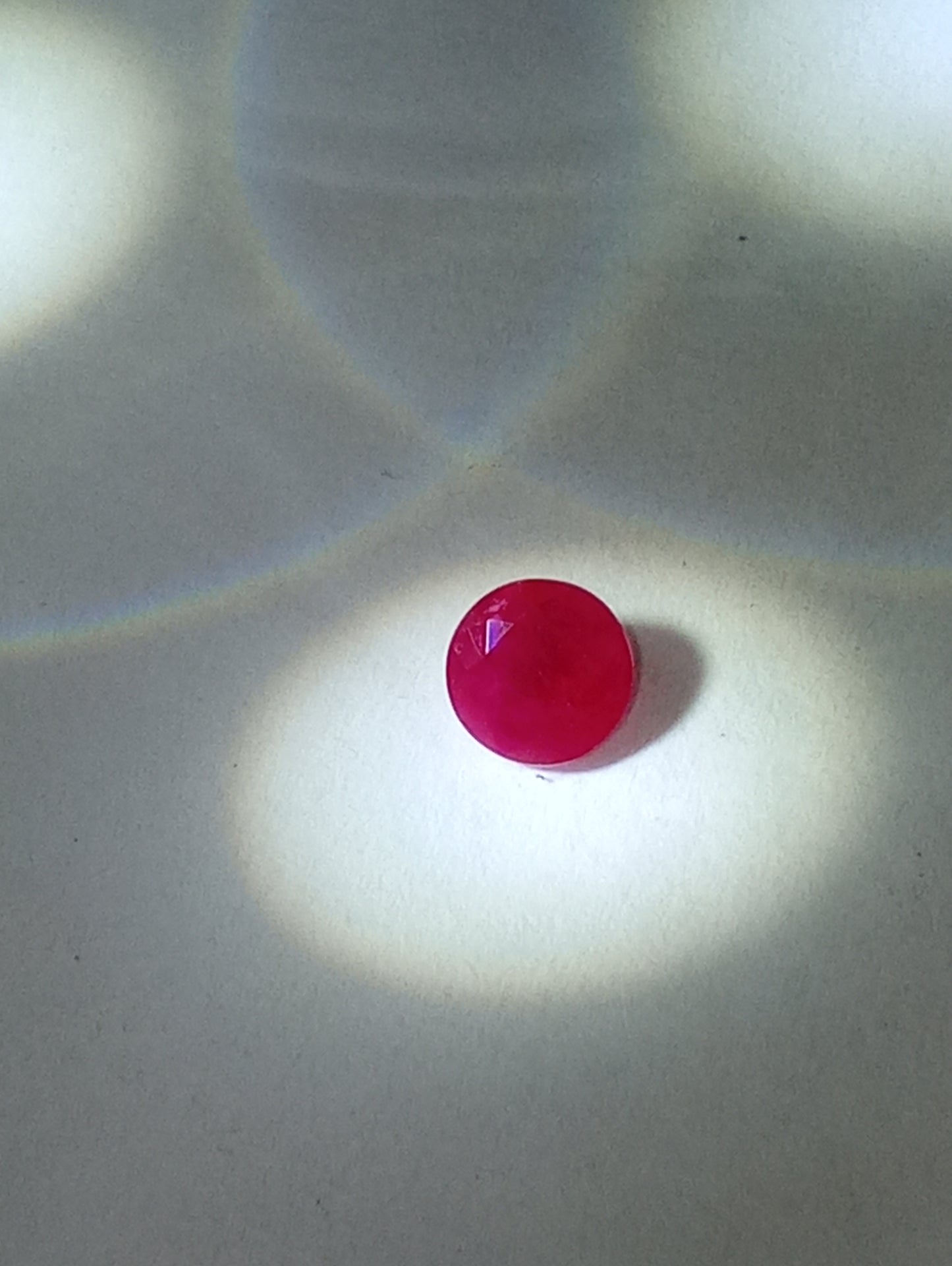 ruby gemstone Burma,4.25mm round cut, .38ct