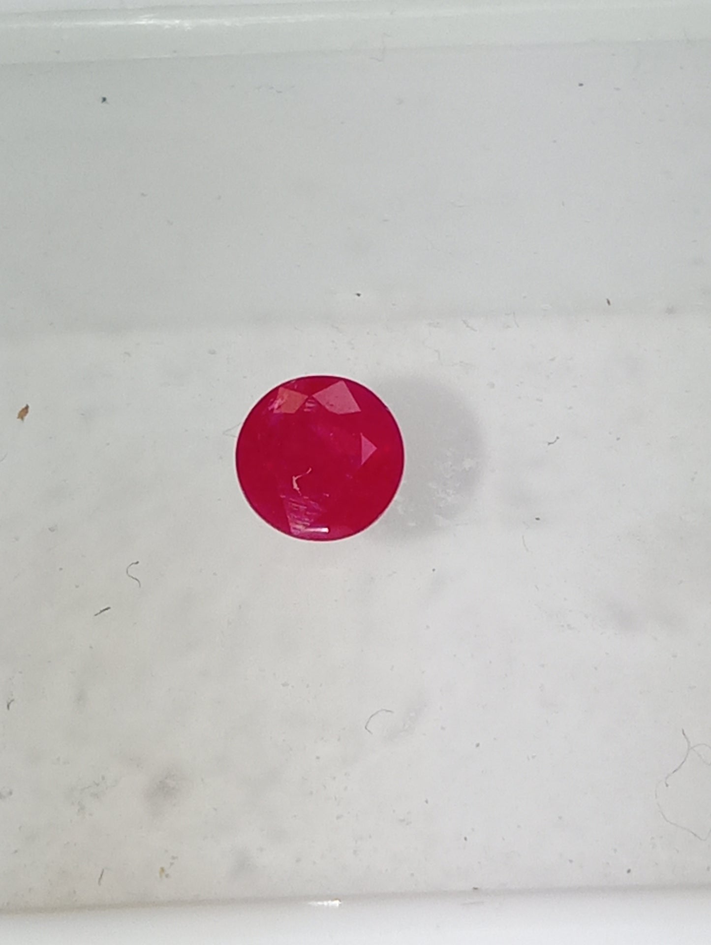 ruby gemstone Burma,4.25mm round cut, .38ct