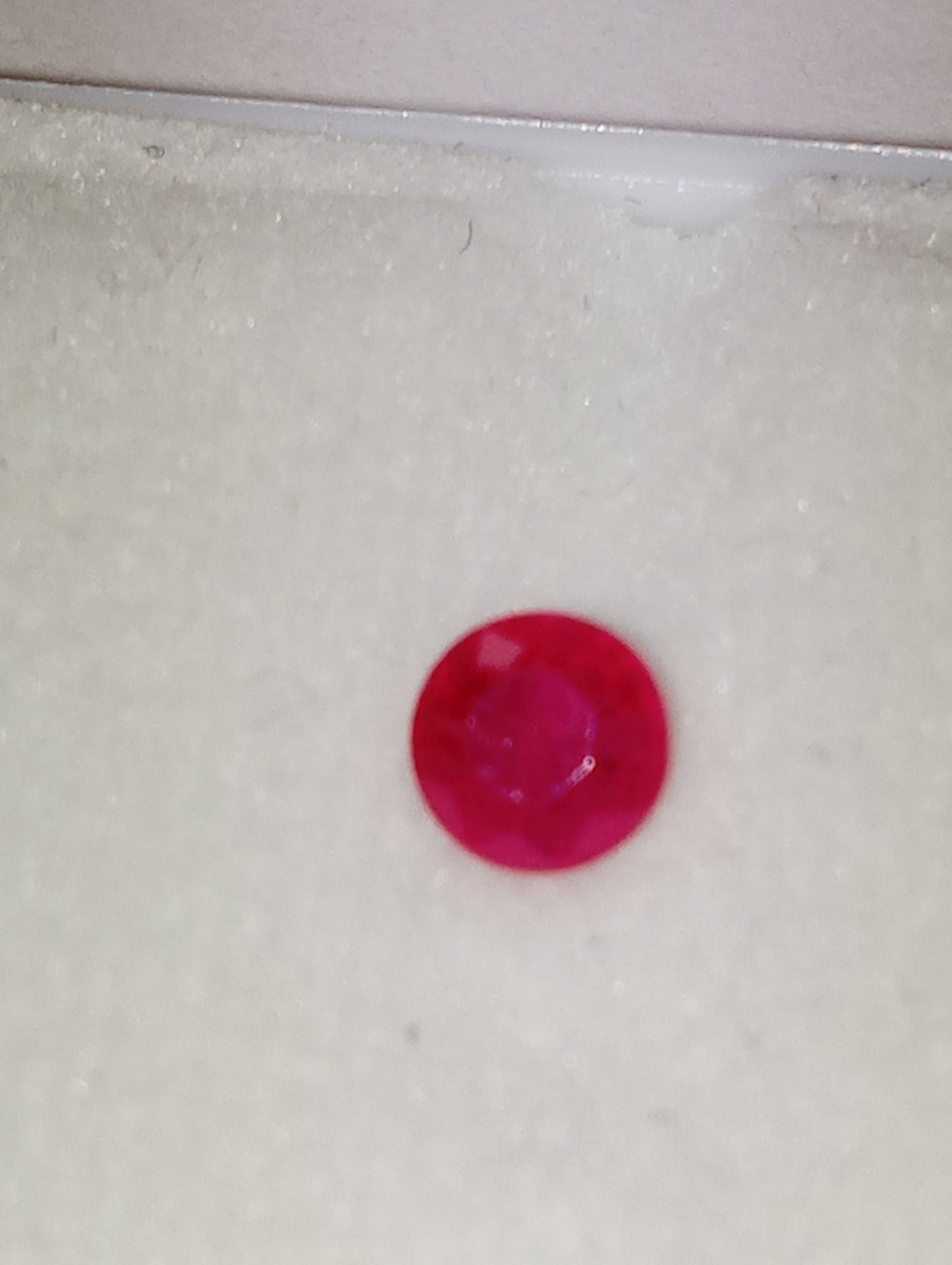 ruby gemstone Burma, 4.25mm round cut, .36ct