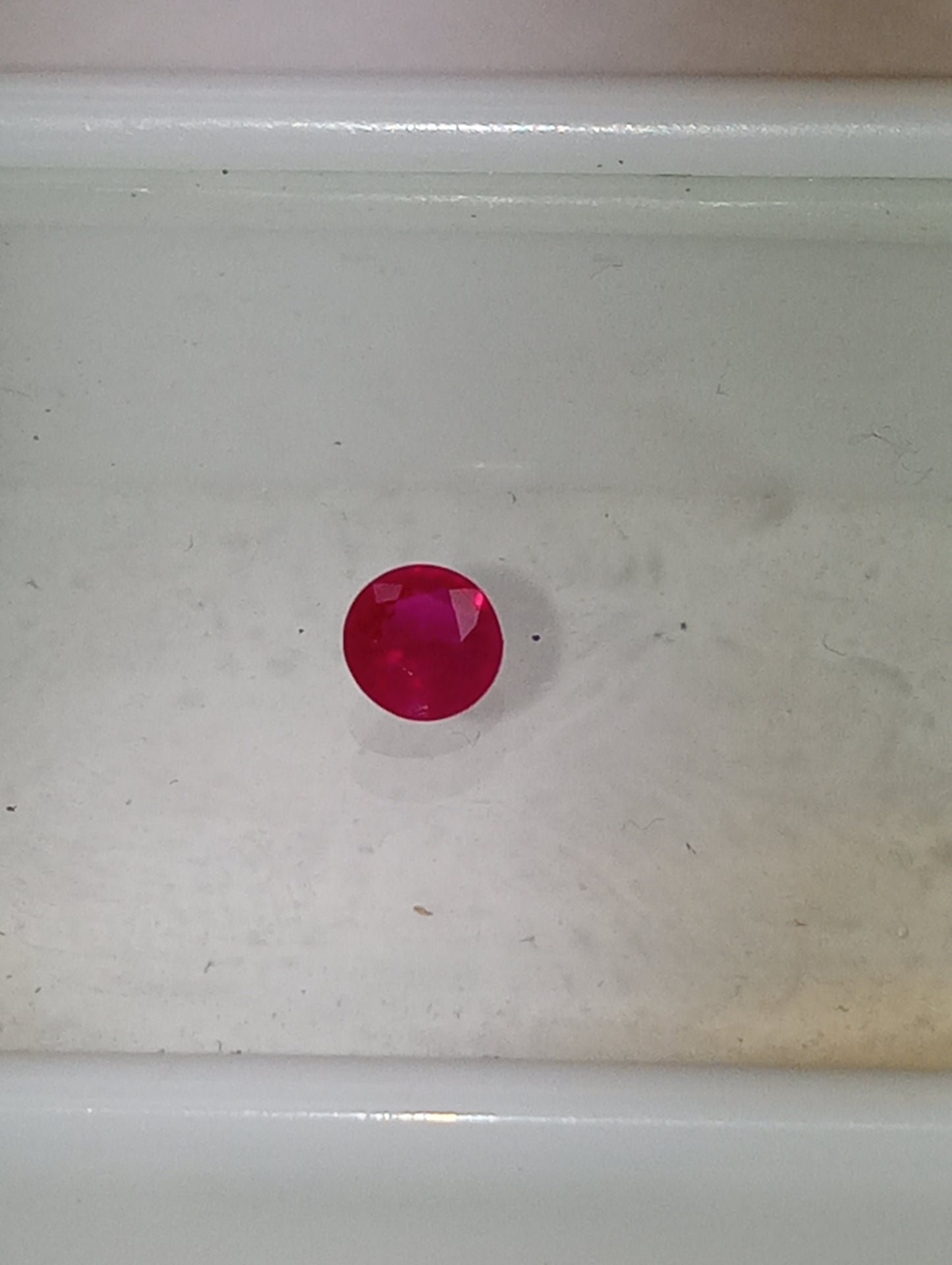 ruby gemstone Burma, 4.25mm round cut, .36ct