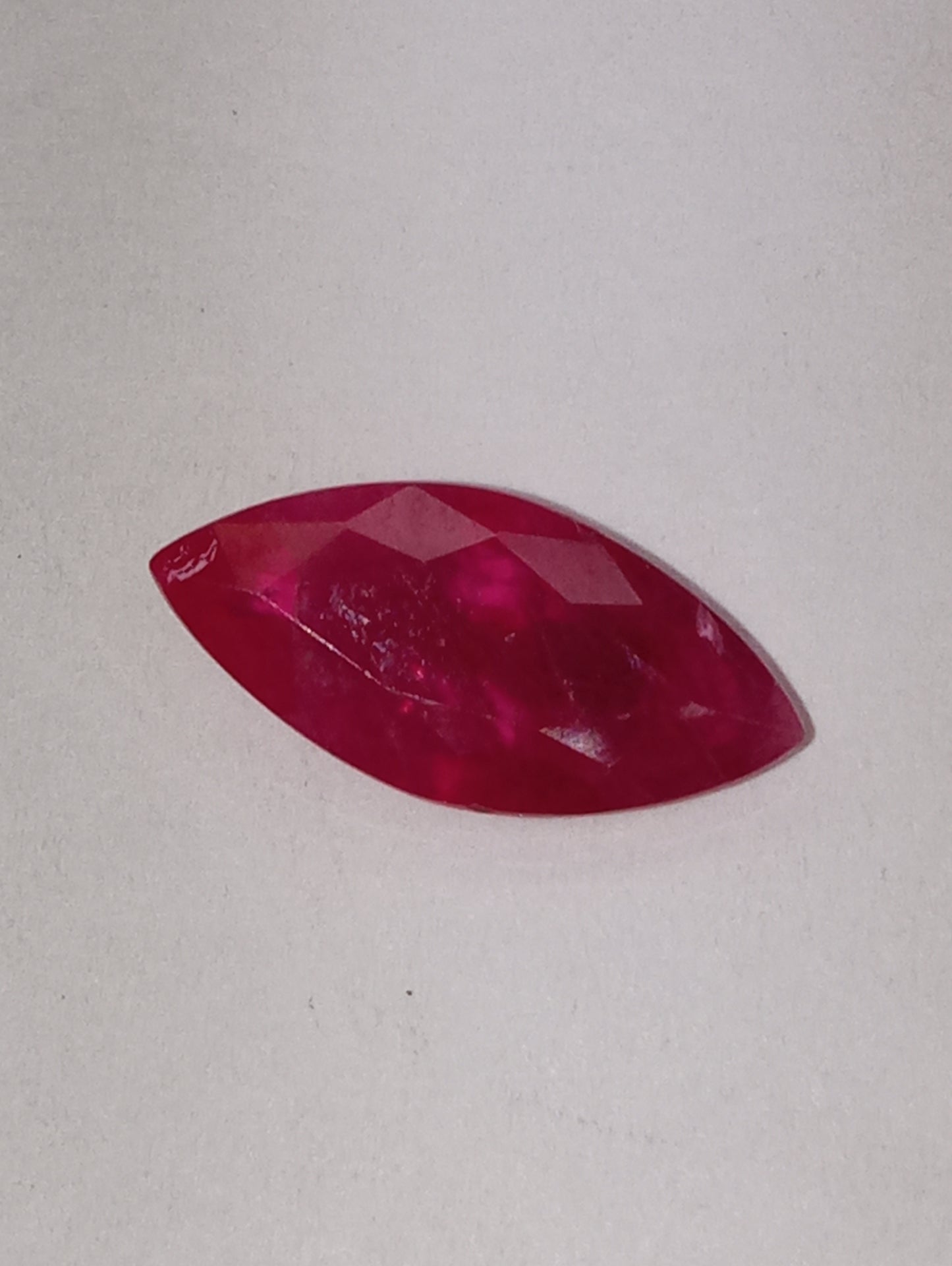 ruby gemstone Burma, 12.25mmx5.75mm marquise cut, 1.95ct