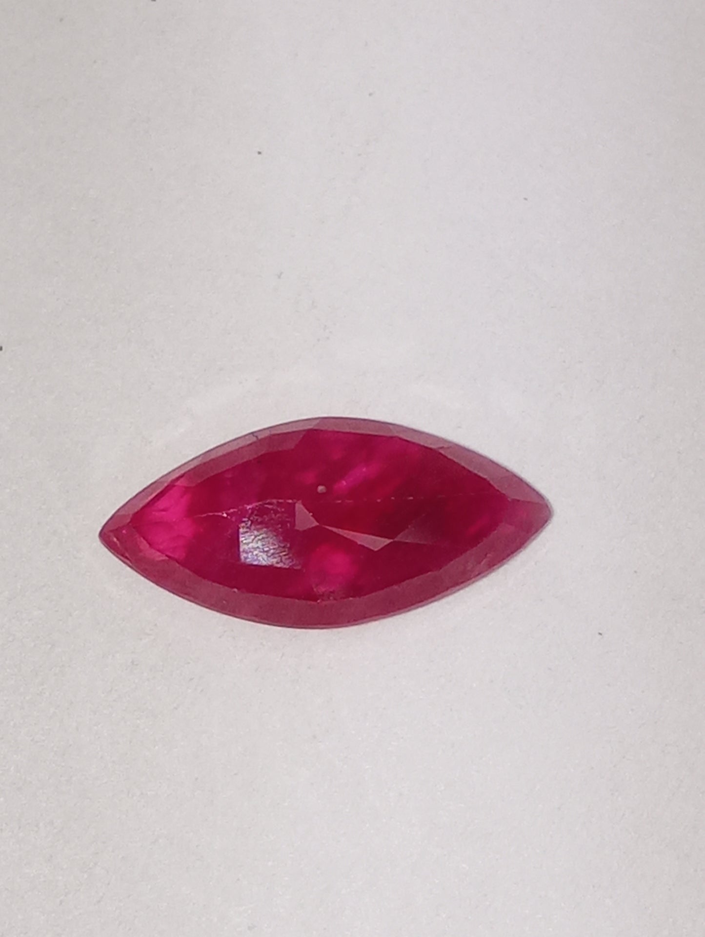 ruby gemstone Burma, 12.25mmx5.75mm marquise cut, 1.95ct