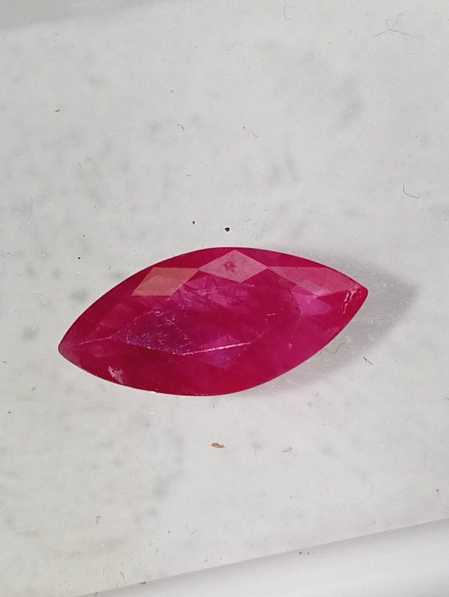 ruby gemstone Burma, 12.25mmx5.75mm marquise cut, 1.95ct