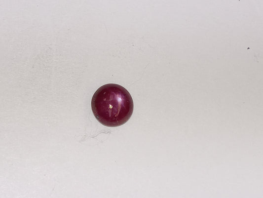 ruby gemstone star, 7mm round cab, 2.55ct