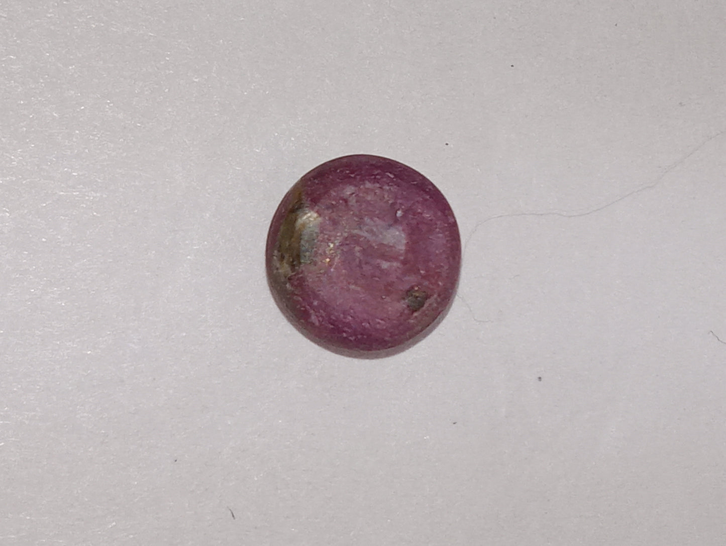ruby gemstone star, 7mm round cab, 2.55ct