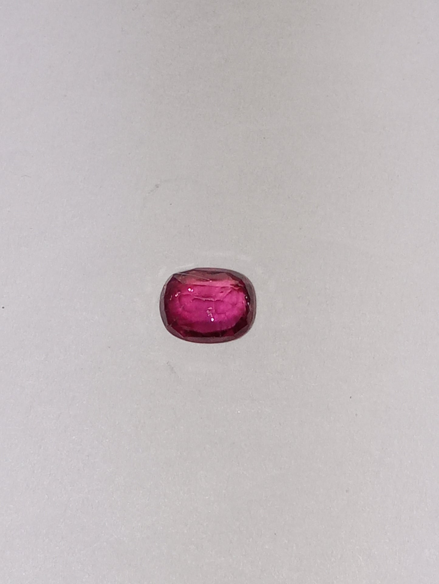 ruby gemstone, cushion cut, 4.5mmx3.5mm, .37ct