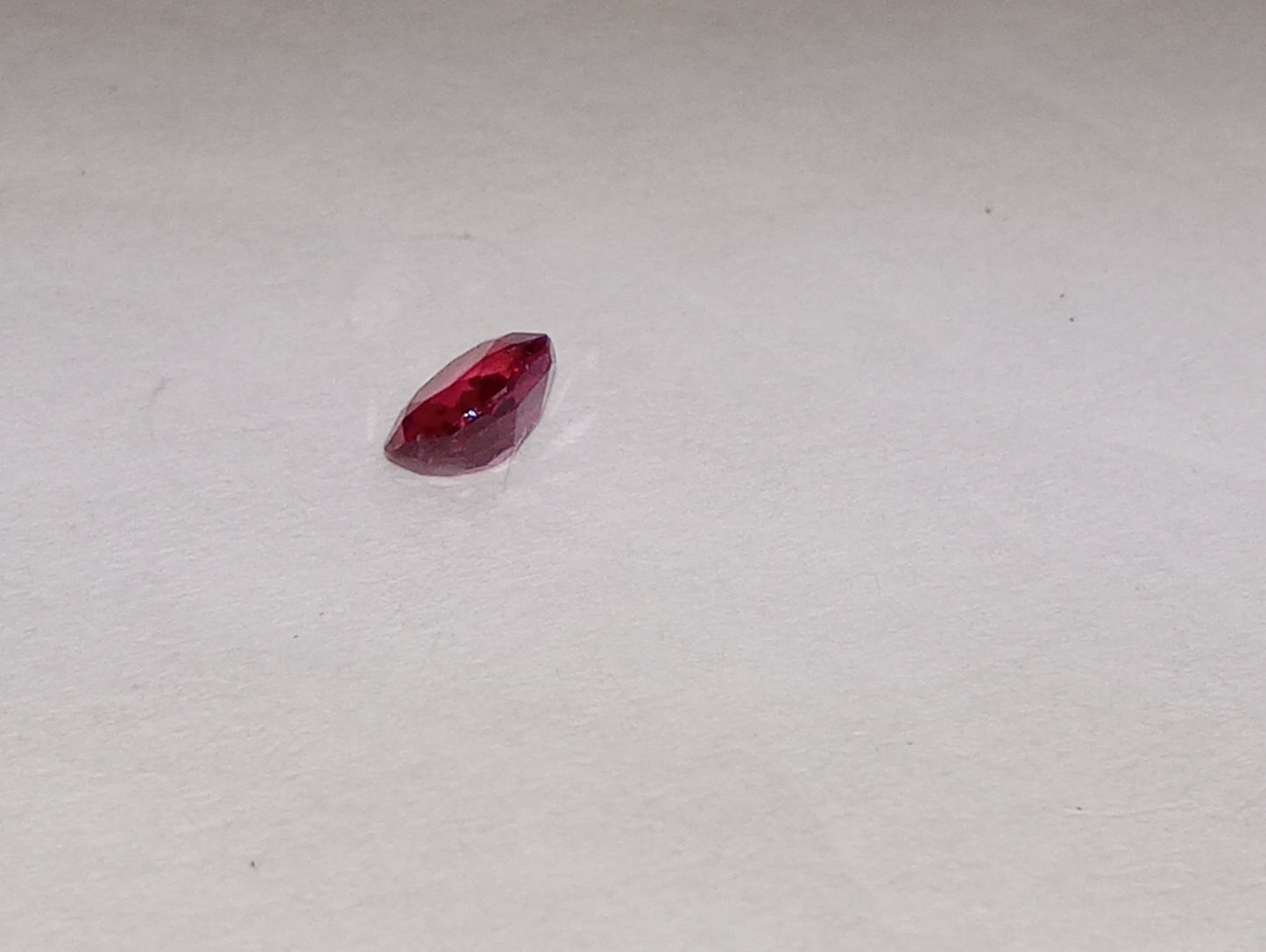 ruby gemstone, cushion cut, 4.5mmx3.5mm, .37ct