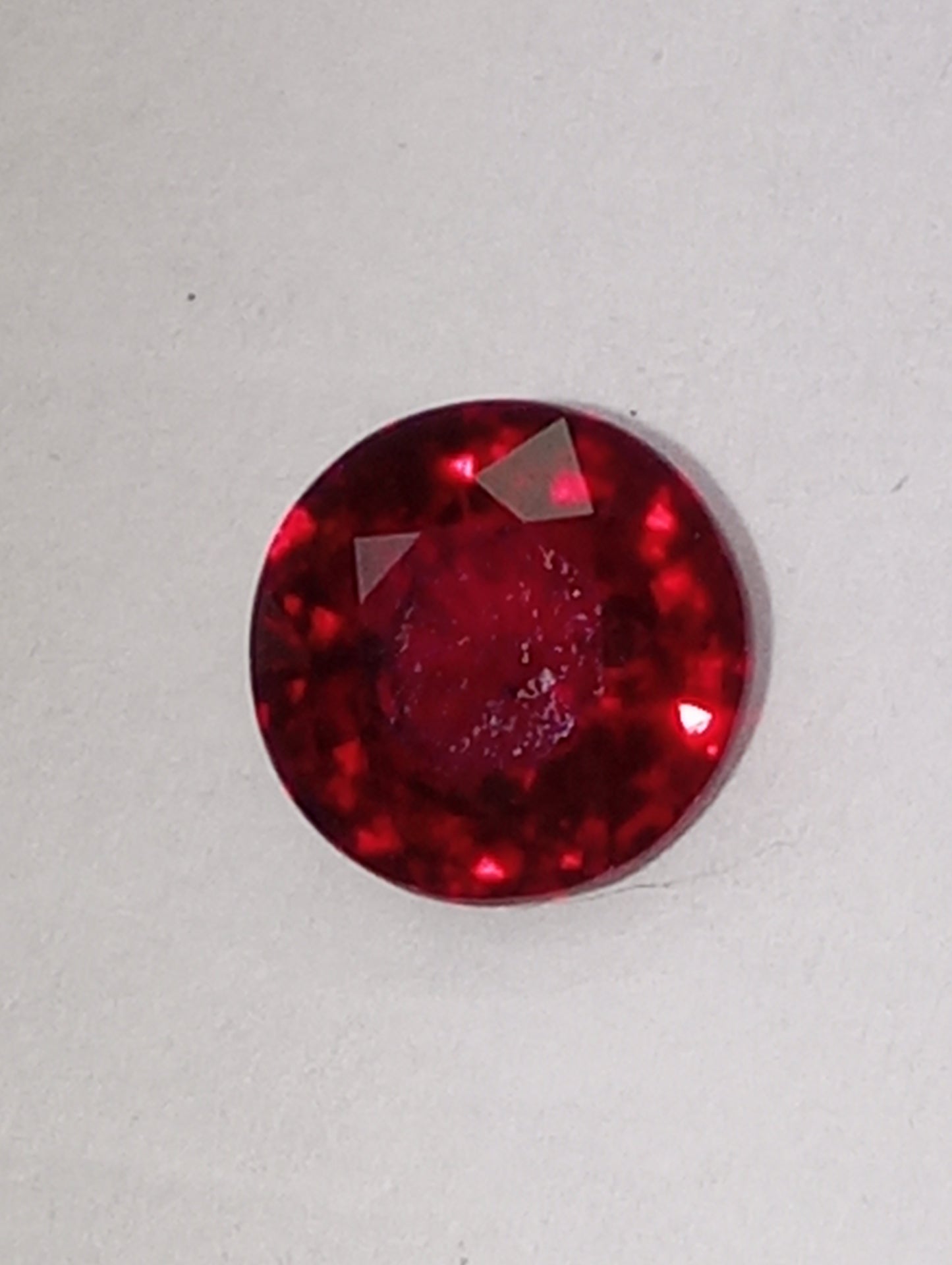 ruby gemstone Madagascar, 6.2mm round cut, 1.11ct, AAAA