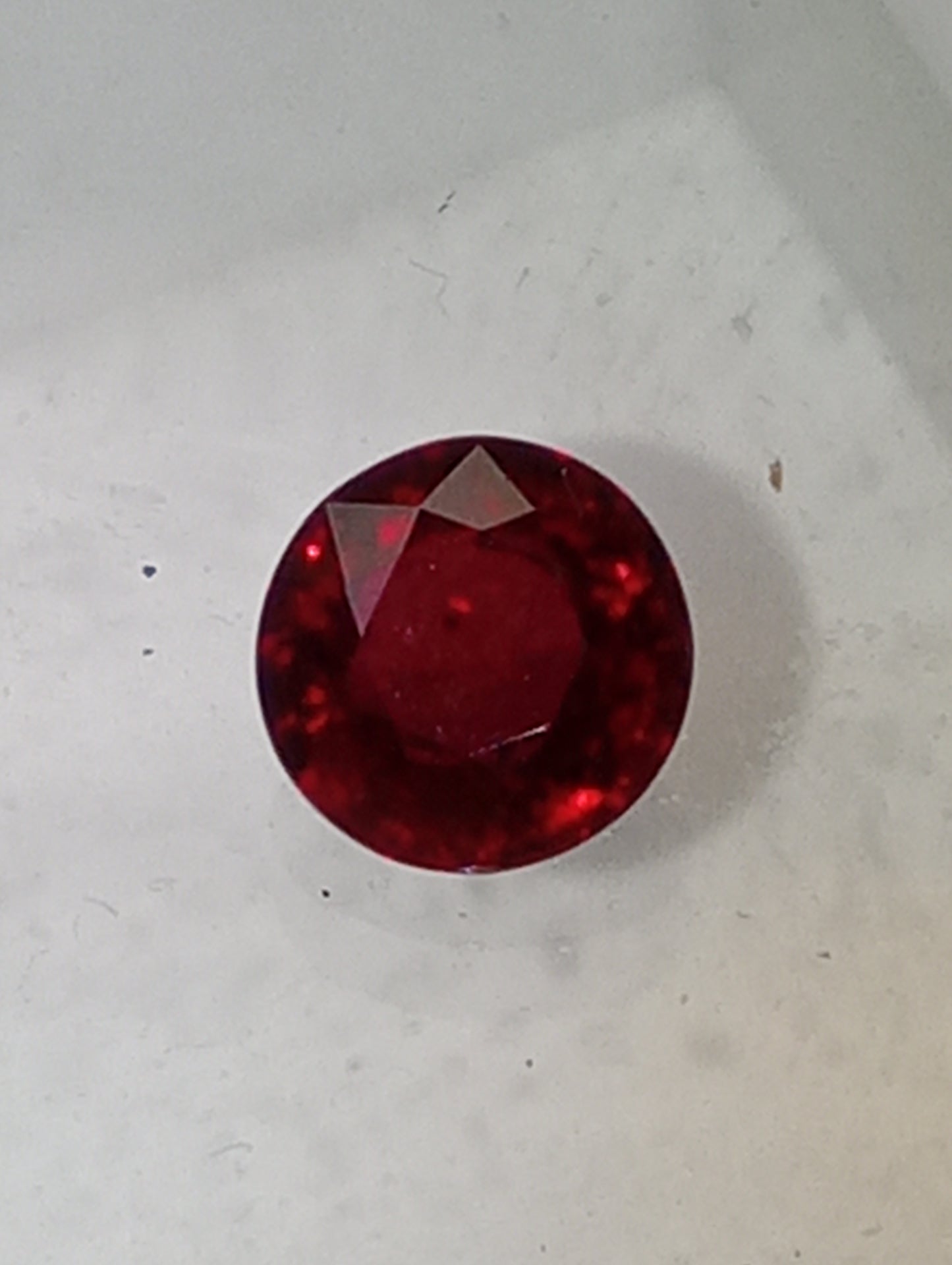 ruby gemstone Madagascar, 6.2mm round cut, 1.11ct, AAAA