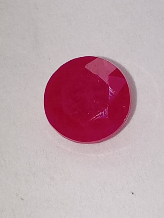 ruby gemstone Serengetti, 6mm round cut, 1.07ct