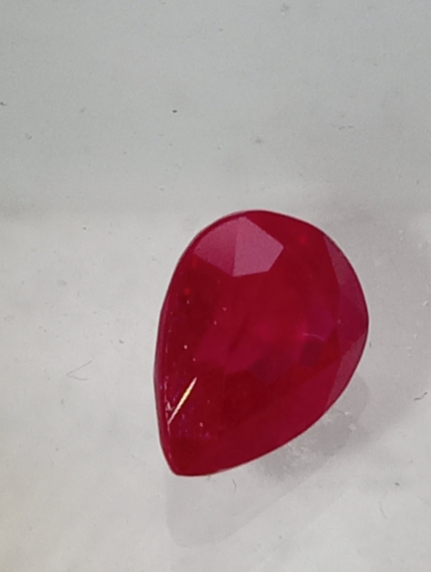 ruby gemstone Burma, 7mmx5.25mm pear cut, 1.14ct
