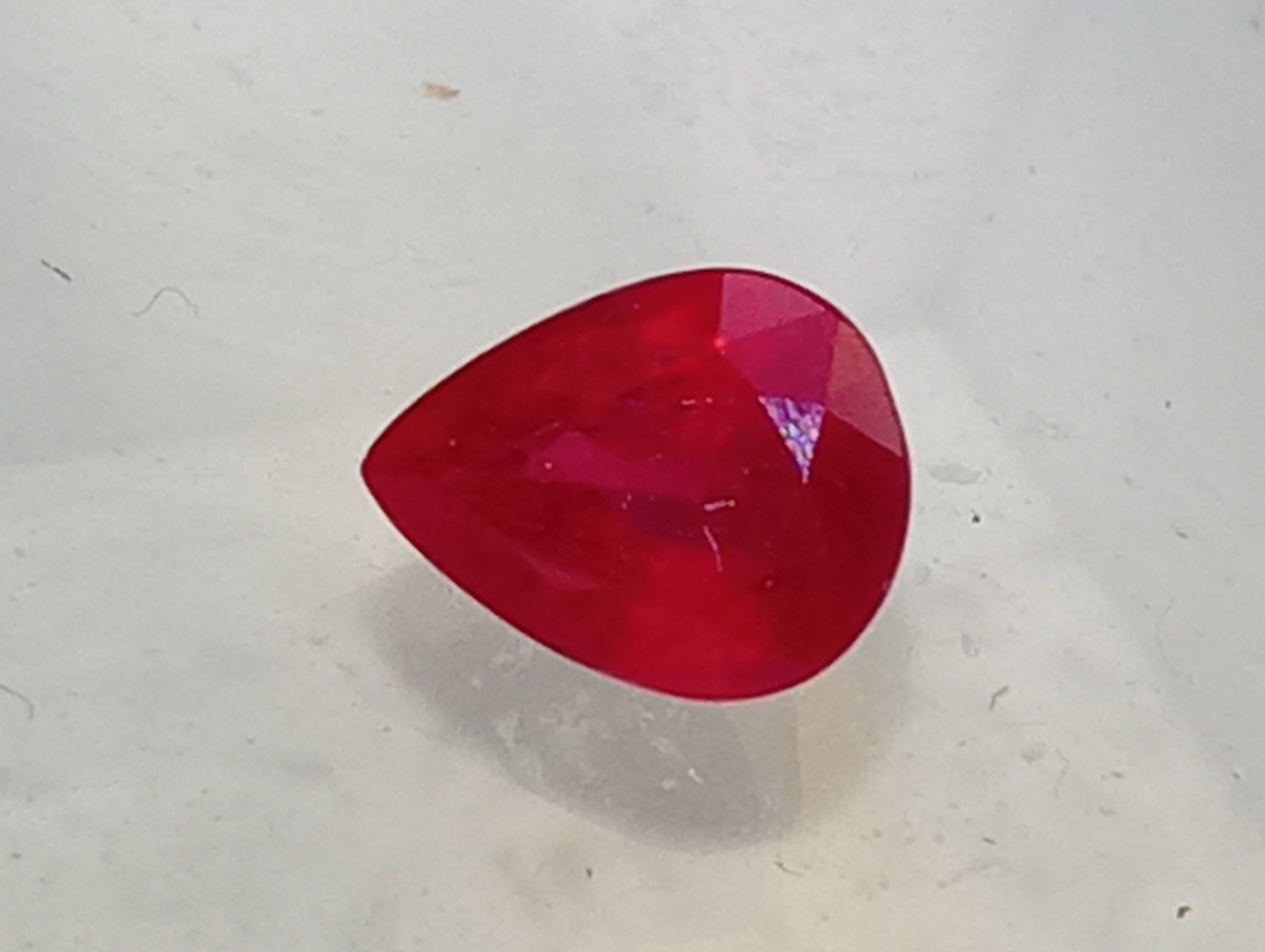 ruby gemstone Burma, 7mmx5.25mm pear cut, 1.14ct