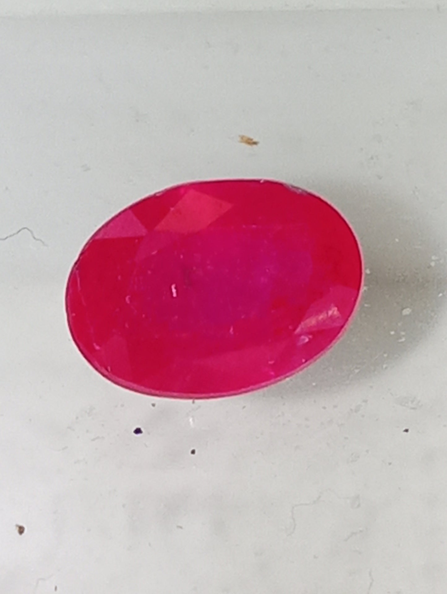 ruby gemstone Serengetti, 7mmx5mm oval cut, 1.07ct