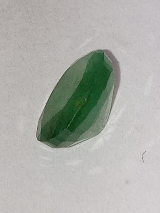 emerald gemstone, 7mmx5mm oval cut, .92ct
