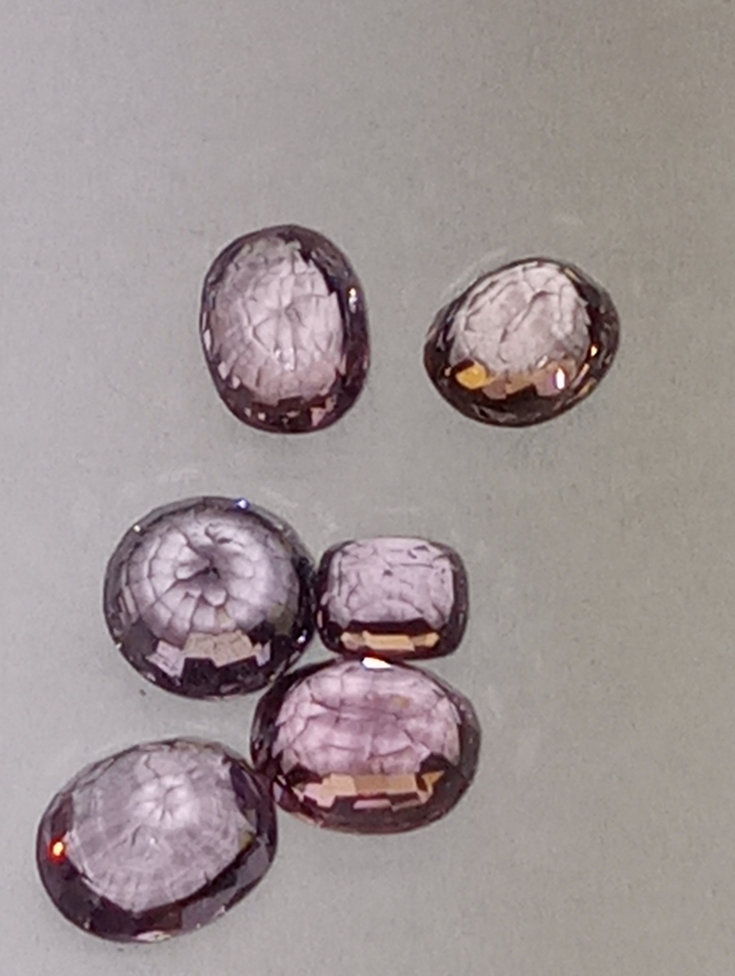 spinel gemstones, pink, lavender, blue, different sizes, 3.37ctw