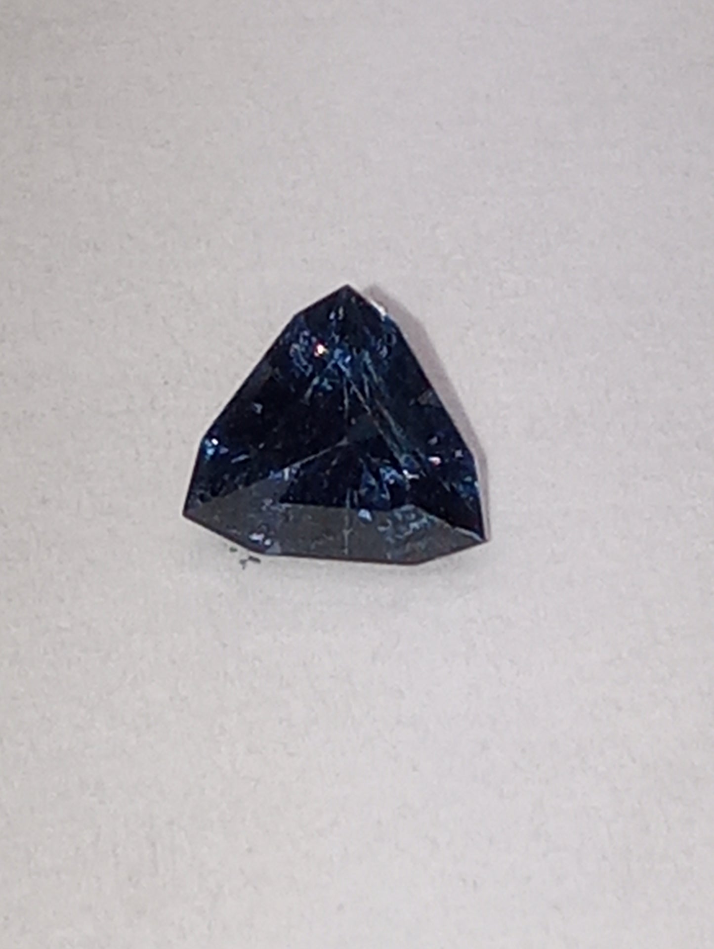 spinel gemstone, blue, fancy trillion cut, .54ct