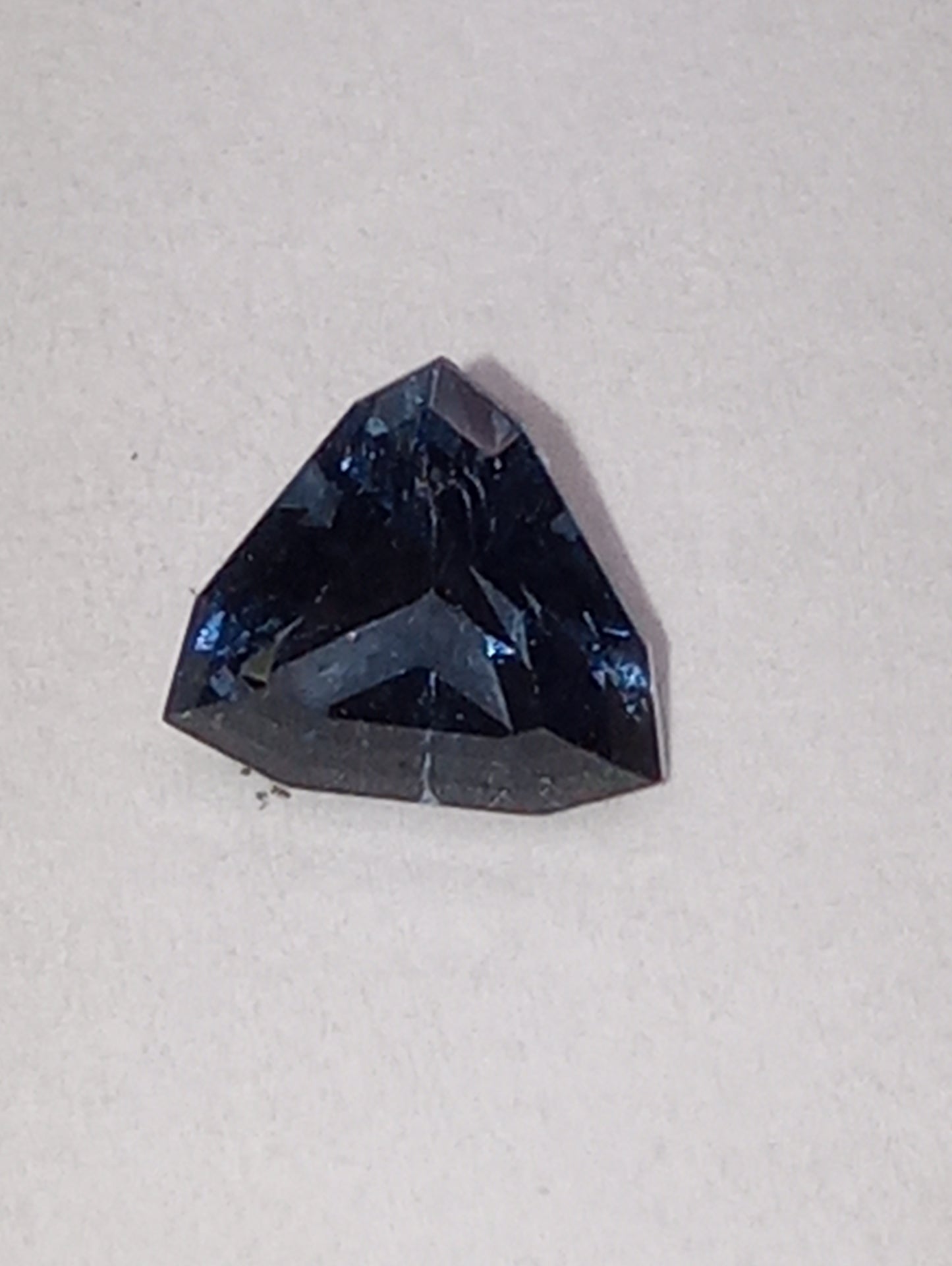 spinel gemstone, blue, fancy trillion cut, .54ct