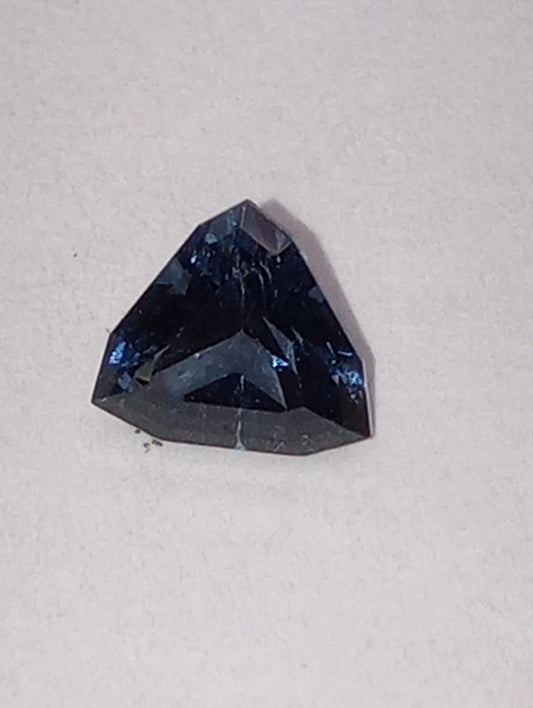 spinel gemstone, blue, fancy trillion cut, .54ct