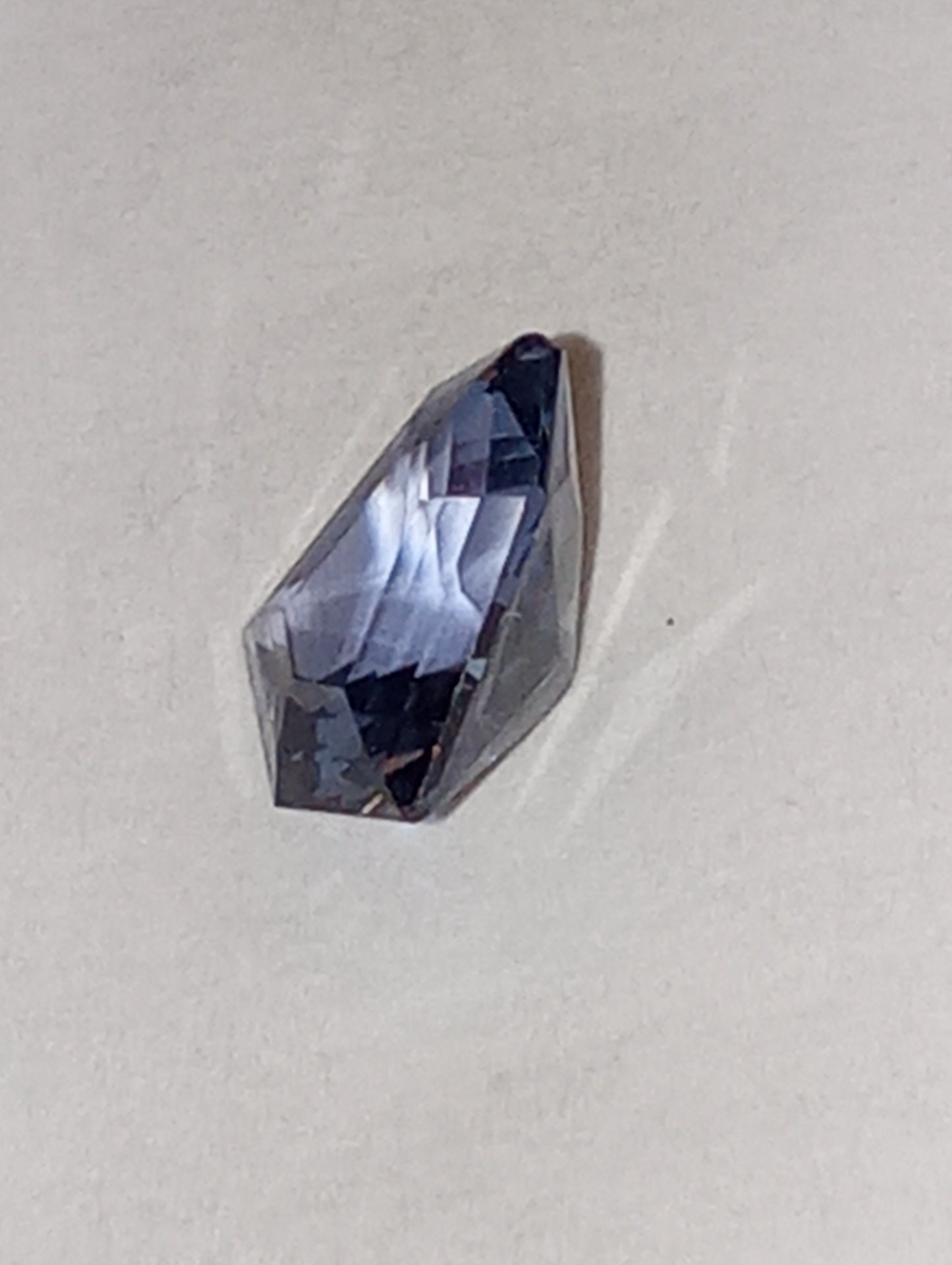 spinel gemstone blue, fancy bell cut,  .72ct