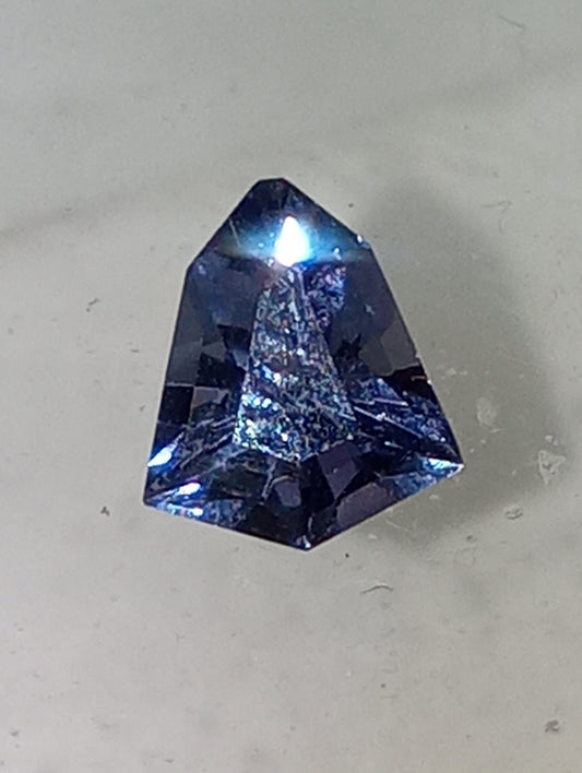 spinel gemstone blue, fancy bell cut,  .72ct