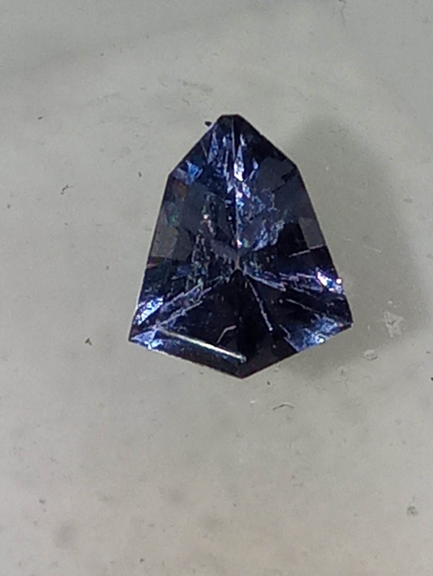 spinel gemstone blue, fancy bell cut,  .72ct