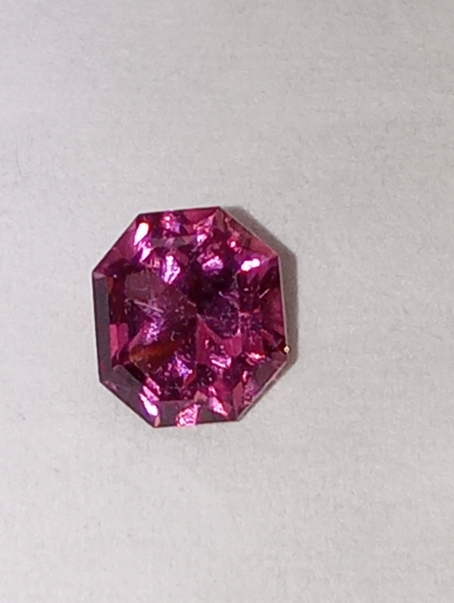spinel gemstone pink, 5mm octagon cut, .51ct