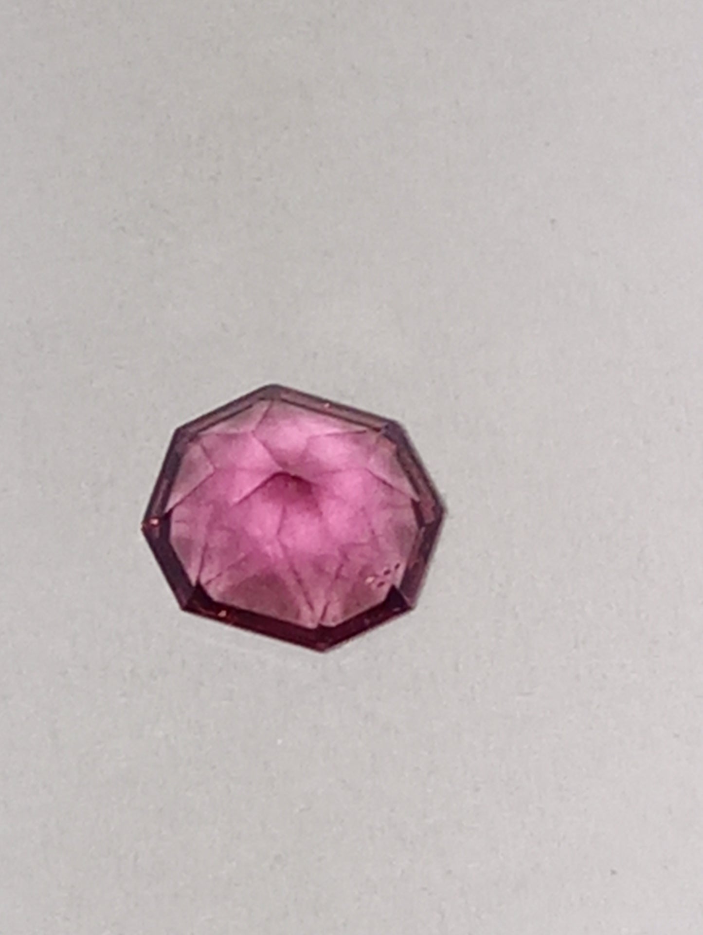 spinel gemstone pink, 5mm octagon cut, .51ct