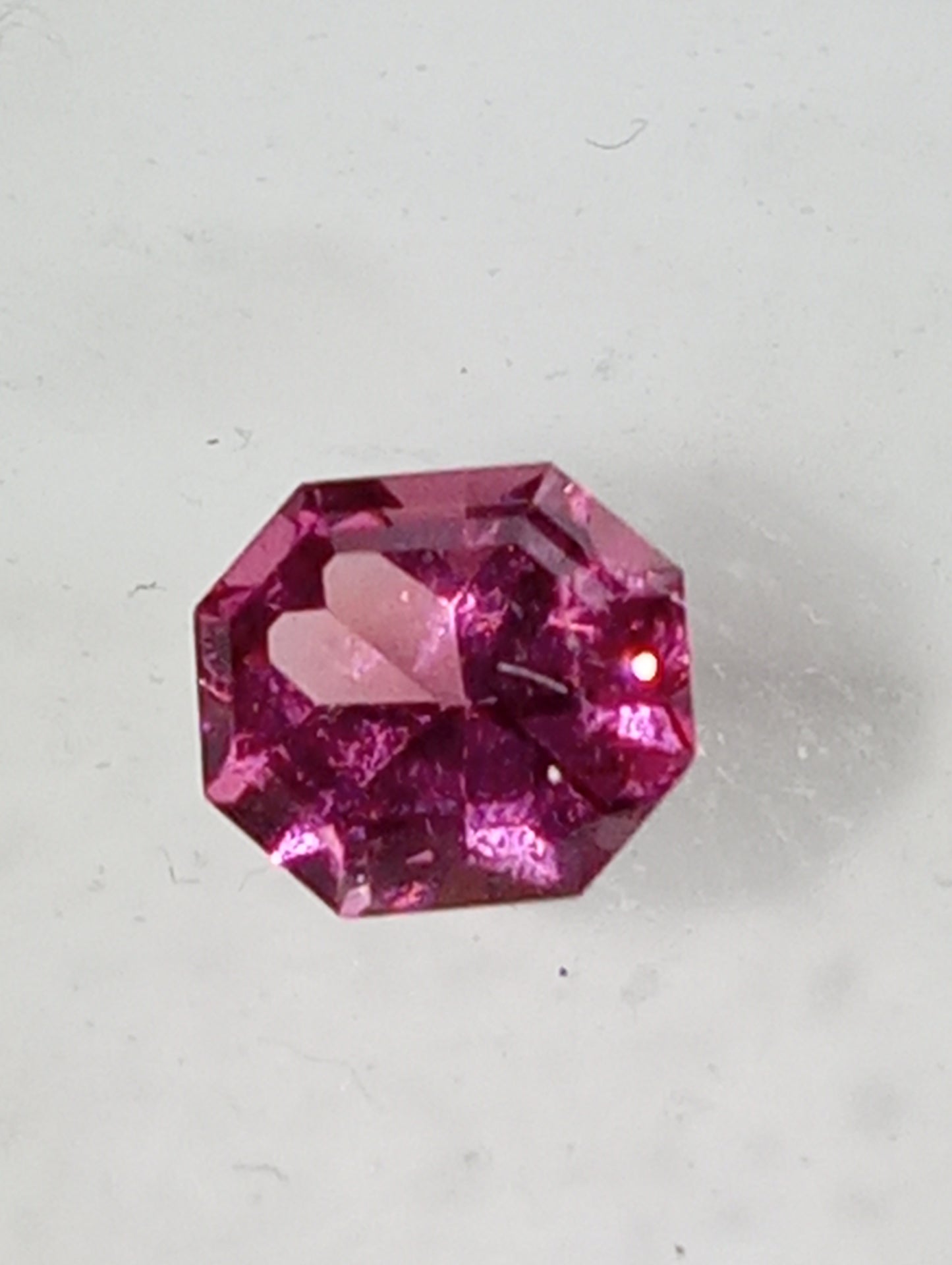 spinel gemstone pink, 5mm octagon cut, .51ct