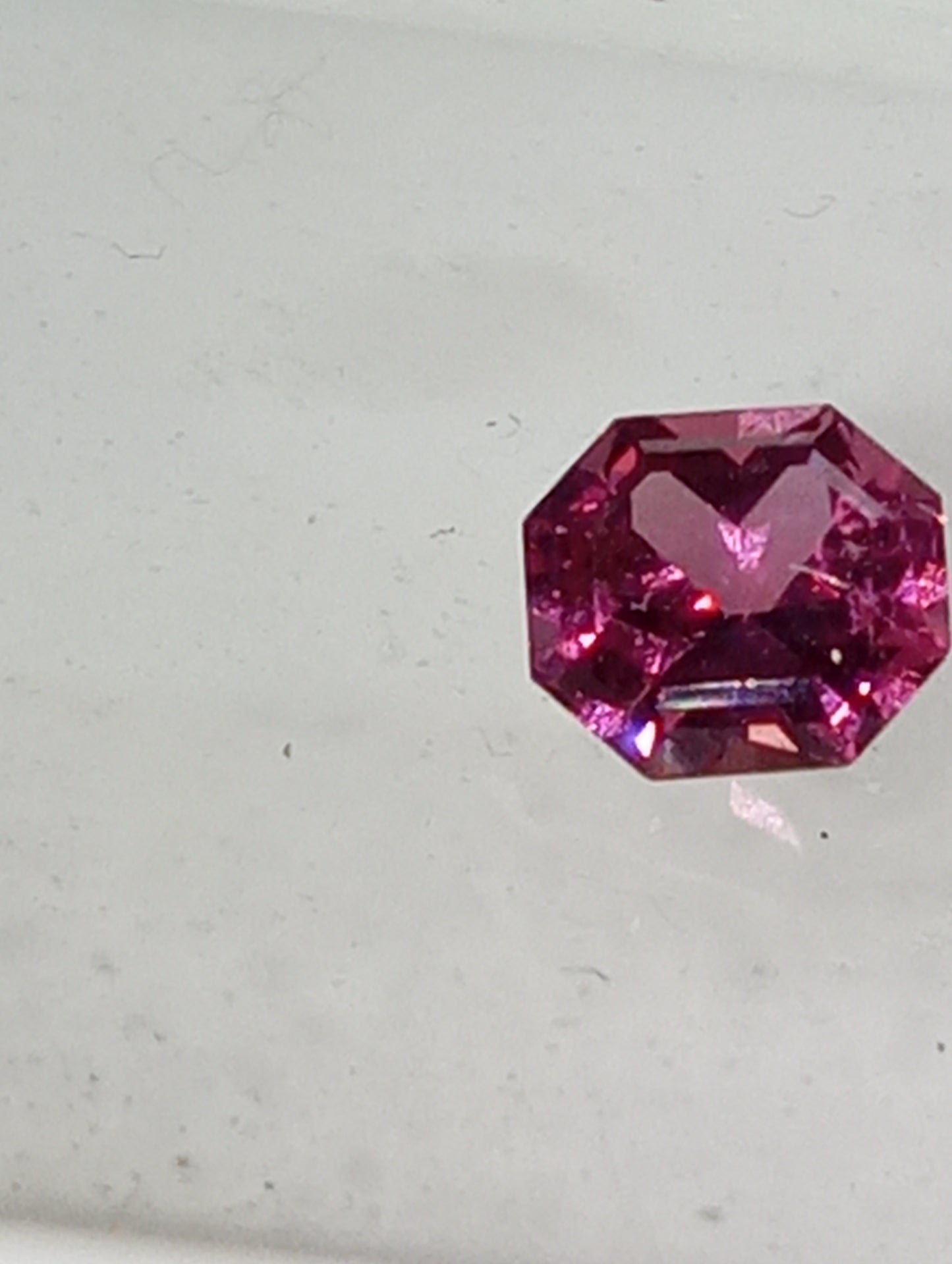 spinel gemstone pink, 5mm octagon cut, .51ct