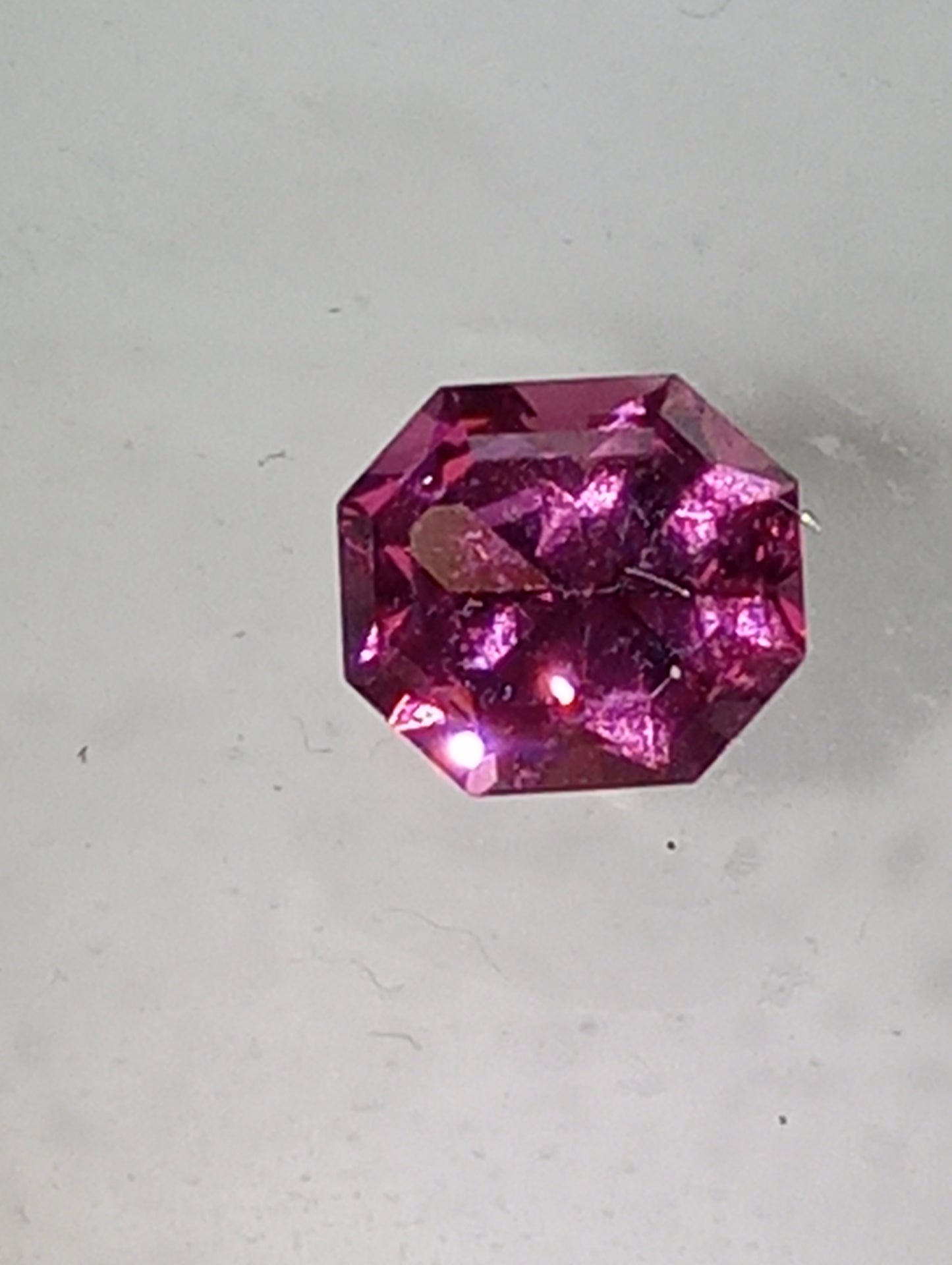 spinel gemstone pink, 5mm octagon cut, .51ct
