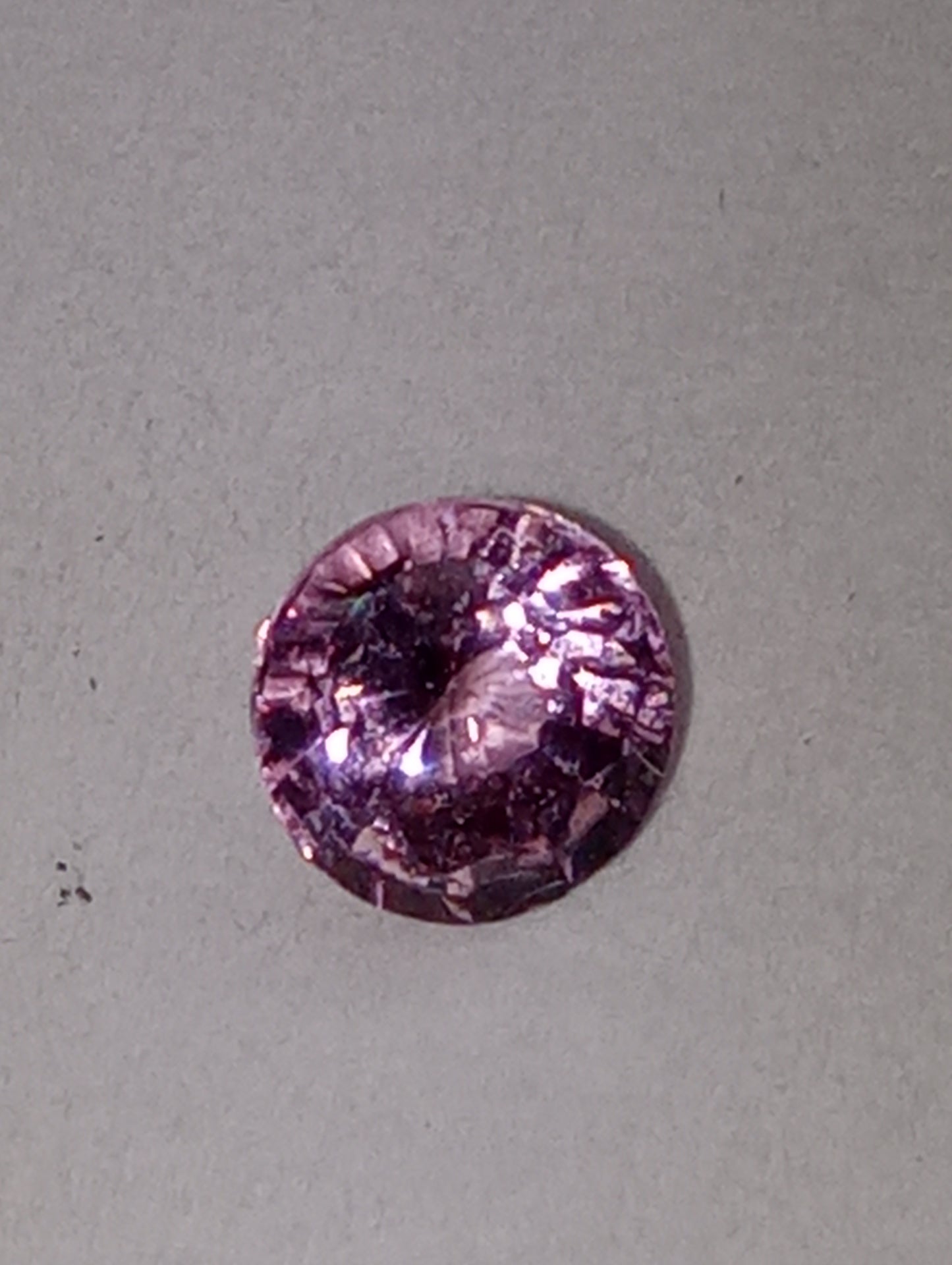 spinel gemstone pink, 5mm round cut, .53ct