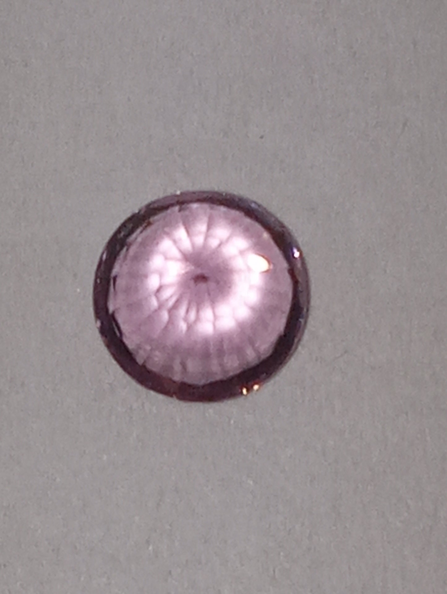 spinel gemstone pink, 5mm round cut, .53ct