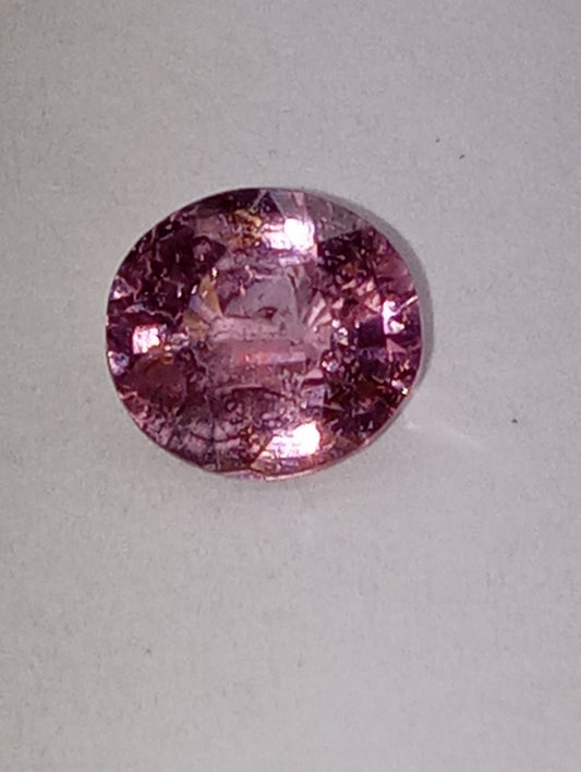 spinel gemstone pink, 7mmx6.5mm oval cut, 1.15ct