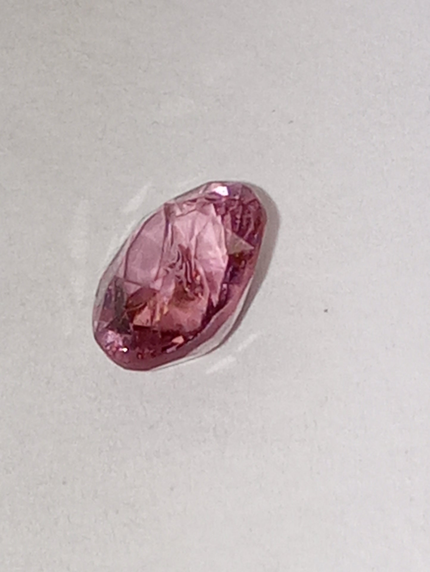 spinel gemstone pink, 7mmx6.5mm oval cut, 1.15ct