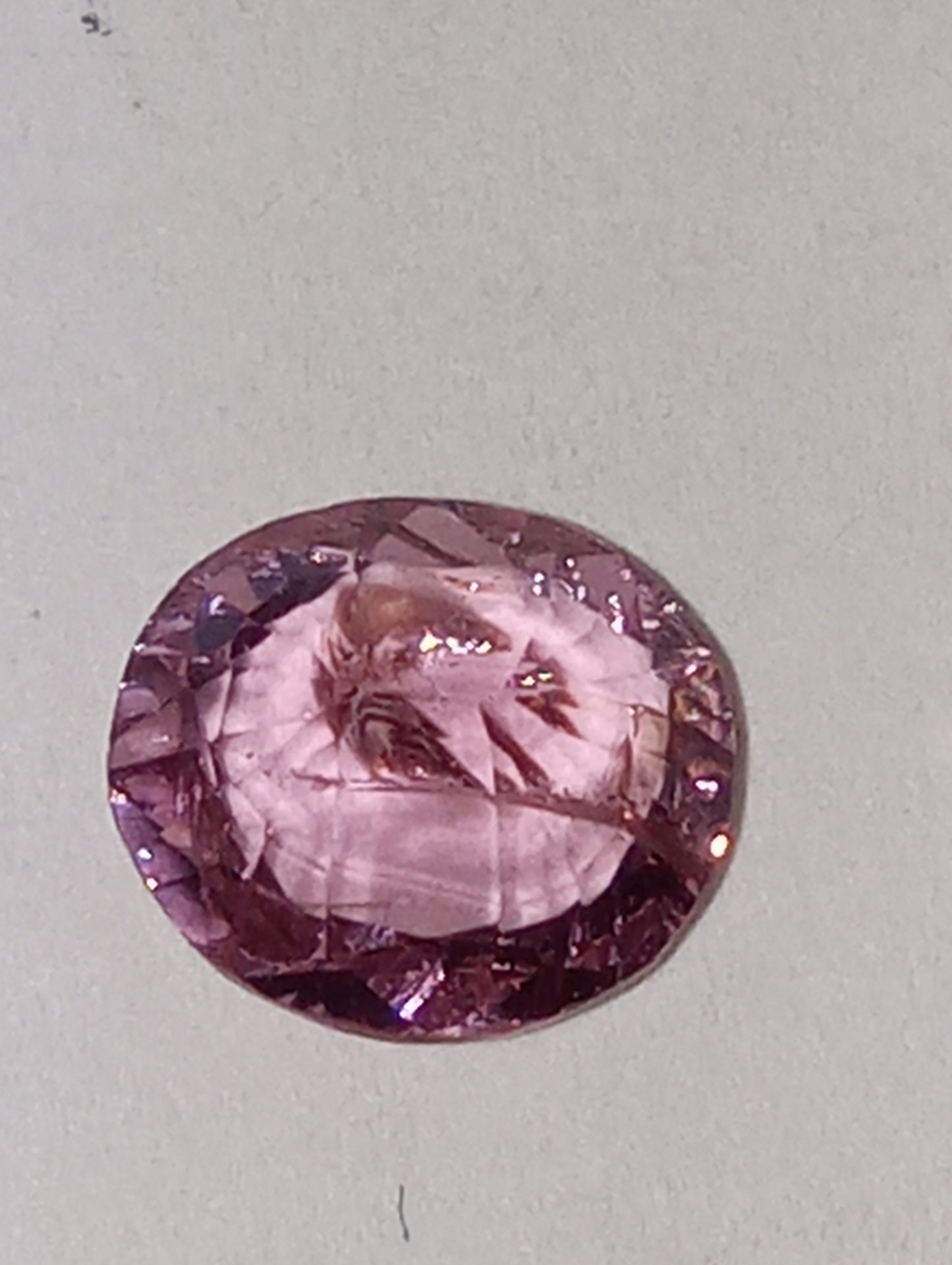 spinel gemstone pink, 7mmx6.5mm oval cut, 1.15ct