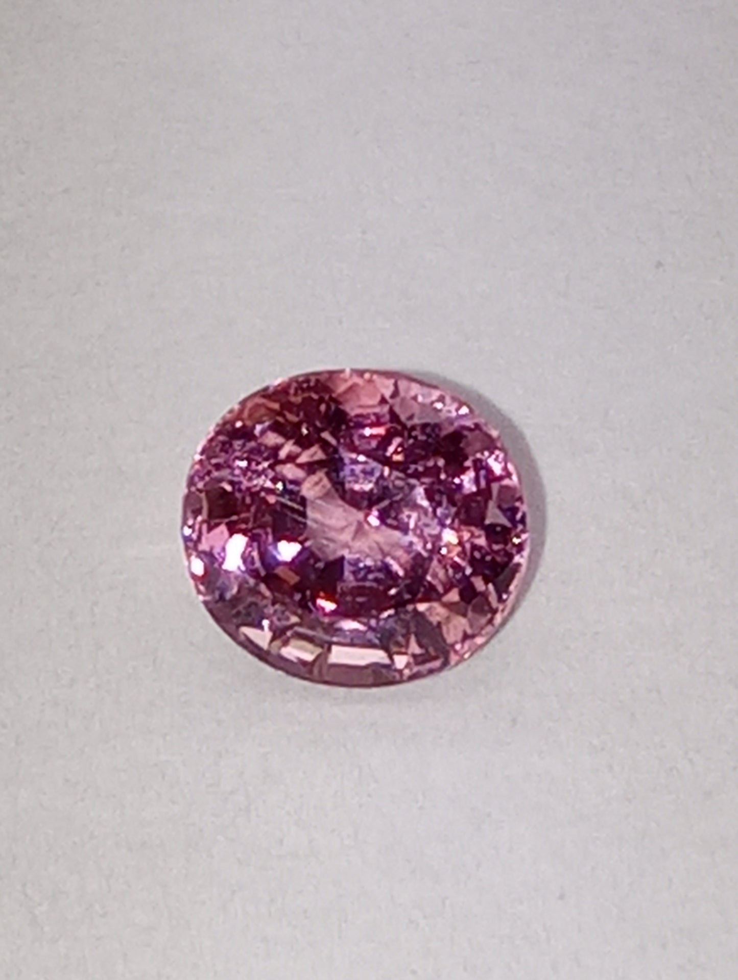 spinel gemstone pink, 6mm x 5.5mm oval cut, .95ct