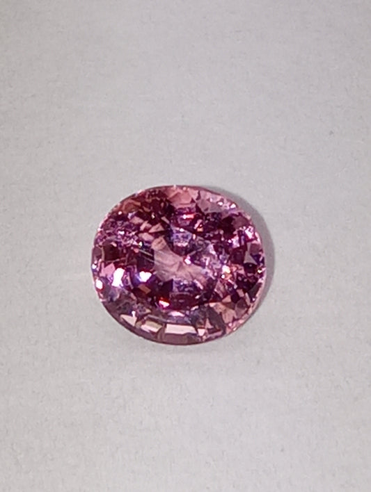 spinel gemstone pink, 6mm x 5.5mm oval cut, .95ct