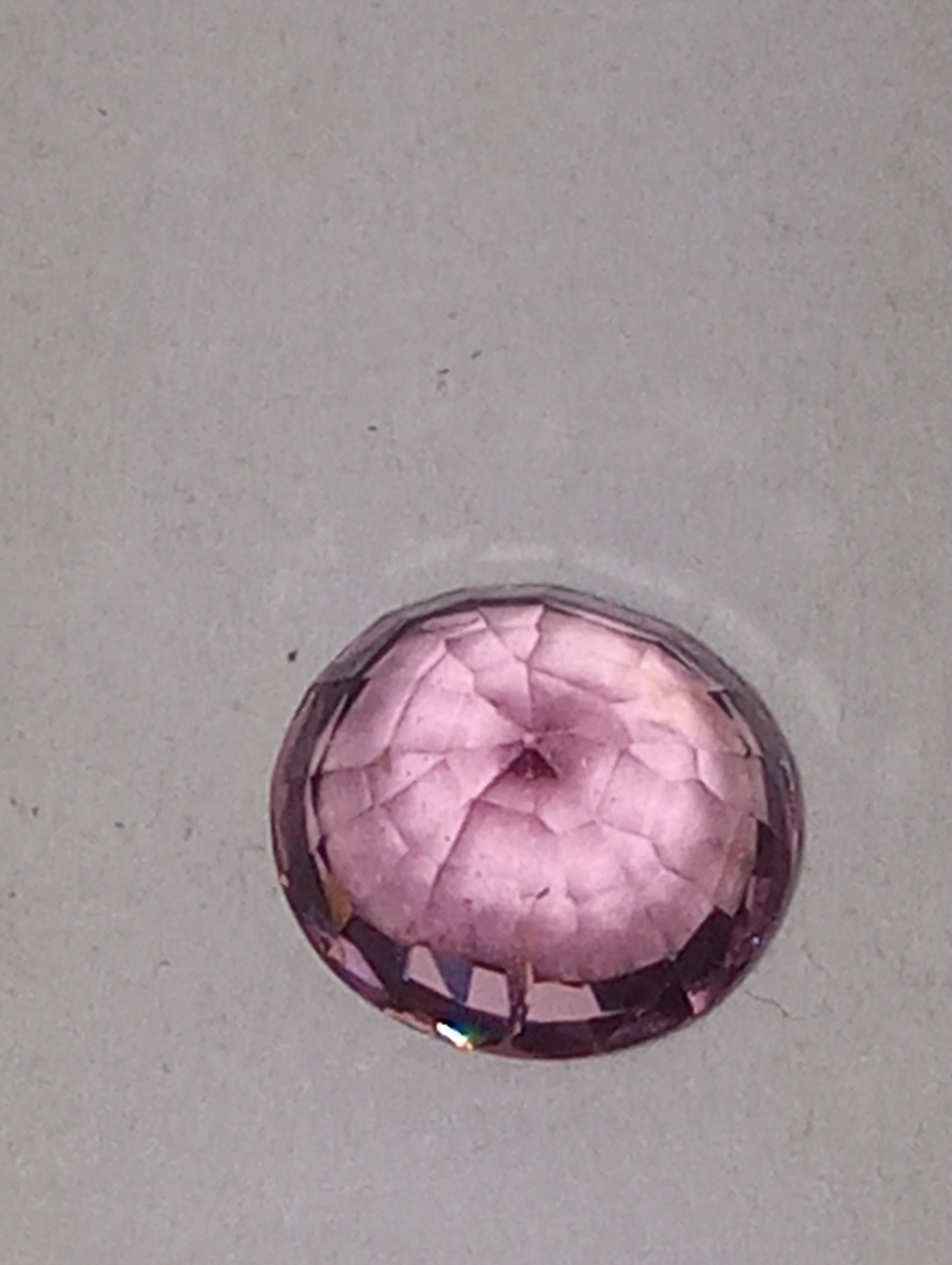 spinel gemstone pink, 6mm x 5.5mm oval cut, .95ct